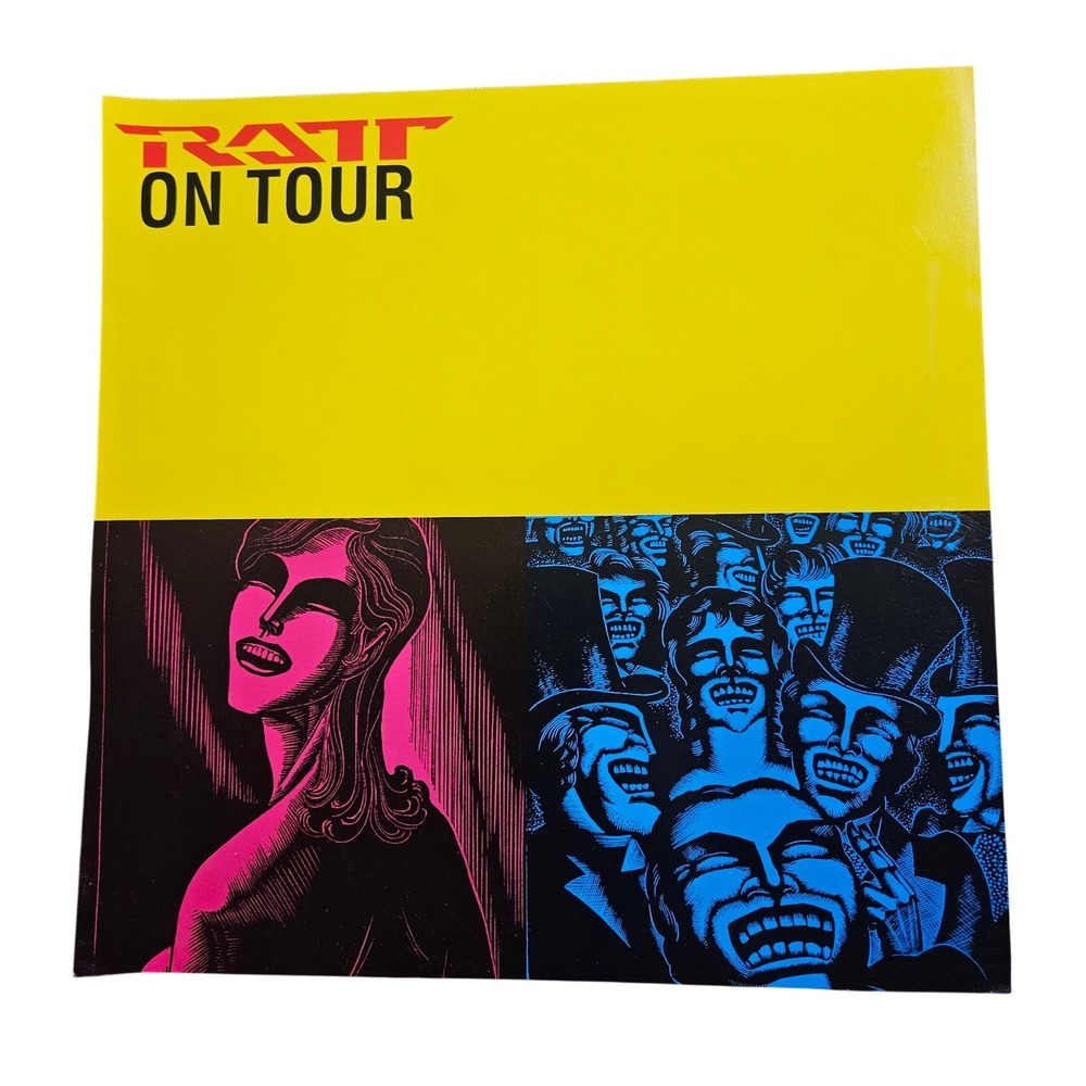 Ratt On Tour 12x12 Double Sided Flat Concert Promo Poster 1999 Vintage Rock